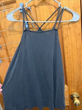 LOFT Charcoal Gray Strappy Tank Top